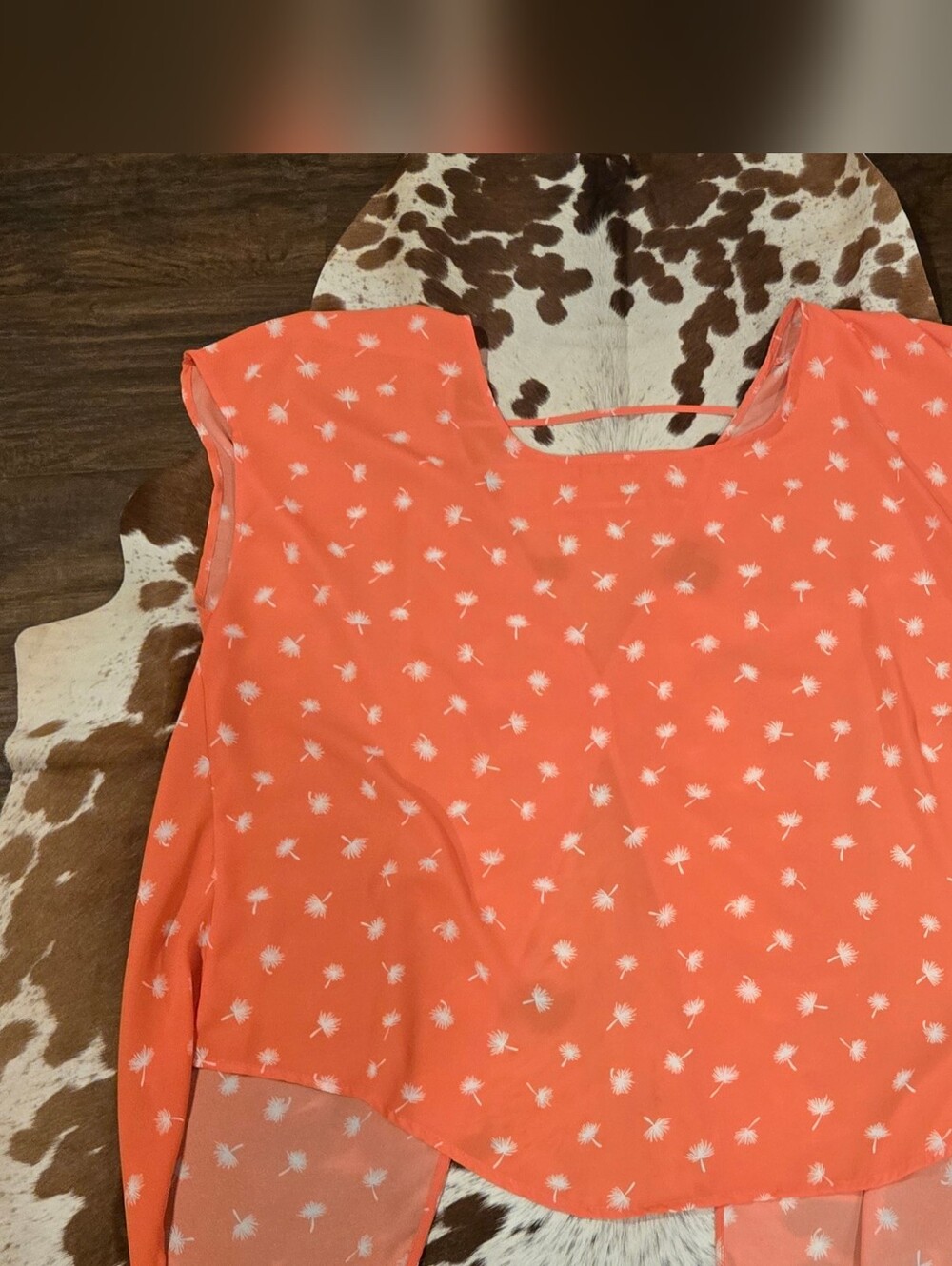 Torrid Floral Crop Top in Orange & White